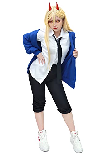 C-ZOFEK US Size Women's Power Cosplay Costume Outfit with Tie for Anime Costume Halloween - 3X-Large