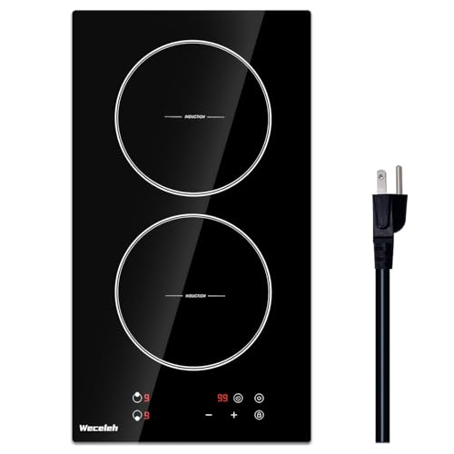 24 Inch Induction Electric Cooktop, Built-in 7000W Electric Stove Top with 4 Booster Burners, 9 Power Levels Stovetop with Sensor Touch Control, Timer, Child Safety Lock, 220-240V (No Plug)