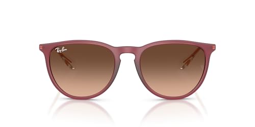 Ray-Ban Rb4171 Erika, Lunettes de Soleil Mixte, Caoutchouc Violet/Rose dégradé Marron, 54 mm