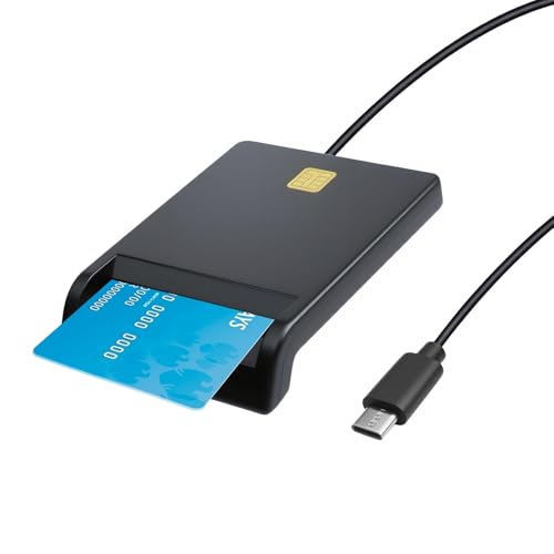 USB Smart Media Card Reader ID Card Readers Track and Analyse Driver Card Digital Tachograph Data for Portuguese Spainish Belgian Latvian Estonia German Compatible with Windows XP Vista 7 8 10 Mac OS