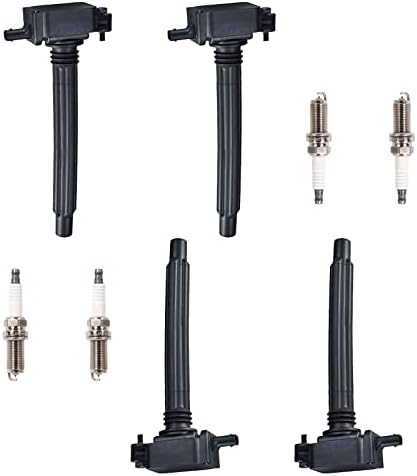 ENA Set Of 4 Ignition Coil Pack Compatible With Ram Dodge Jeep Cherokee Renegade ProMaster Dart 500X City 2013-2020 2.4L L4 Replacement For C1828 UF751 UF754 C907 68242286AA 68080580AB 0221504050