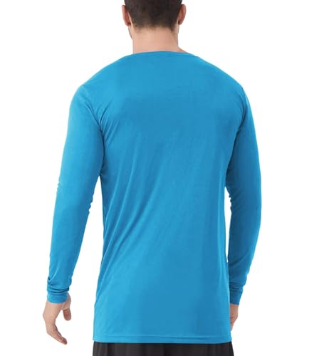 Image of Mens Tall Rash Guard Long Sleeve T Shirts-UPF 50+ Sun Protection Swim Tee