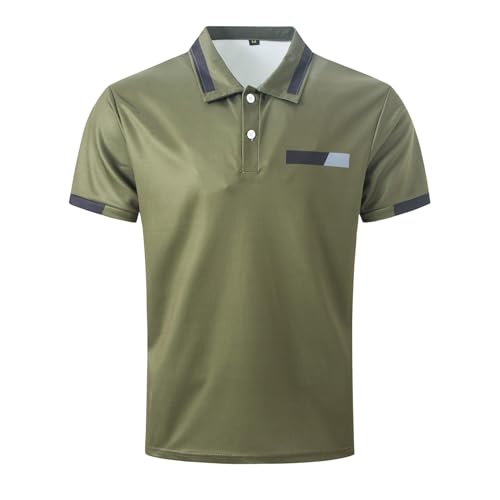 2025 Polo Hombre Manga Corta Suelto con Solapas Gimnasio Golf Tenis Top Camisetas básicas de Verano Fitness Gym T-Shirt Moda Original Deportivos Ropa para
