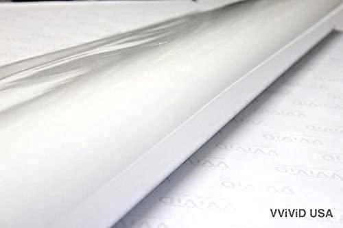Image of White High Gloss Realistic Paint-Like Microfinish Vinyl Wrap Roll with VViViD XPO Air Release Technology (2.5ft x 5ft)