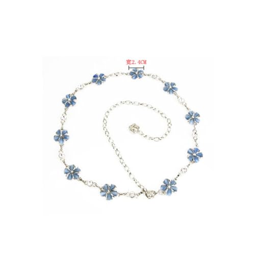 Flower Waist Chain Belt Decoration Dress Sweet Metal Chain Korean Dress Belt2