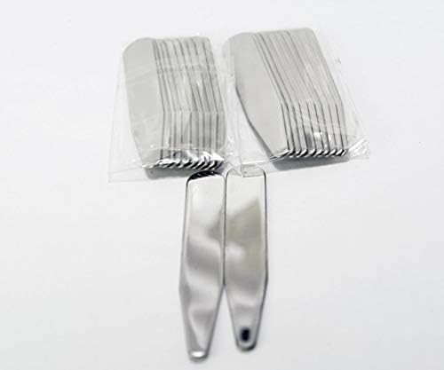 Matte Finish Stainless Steel Set of 5 Collar Stays/Tips (10 Total) - Choose Sizes 1 3/4", 2", 2 1/4", 2 1/2", 2 3/4", 3" x 3/8" (9mm) Wide with Storage Box (2 1/4" Point (Normal) Collar)
