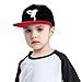 Break Dance Flat Brim Hat Child Fashion Hip Hop Adjustable Flat Bill Hat Red