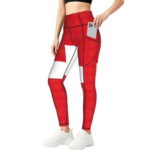 Leggings suizos con bolsillos TTYDOKLA pantalones elásticos de mujer para entrenamiento