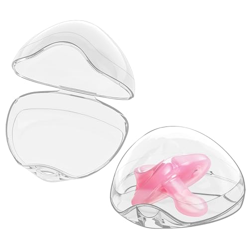 Image of Smlpuame Pacifier Case,2 Pack BPA Free Pacifier Holder Case,Transparent Container Box for Baby Binky（Not Included),Essential Pacifier Accessories,Alway Keep Paci Clean,Easy to Clean(Transparent)