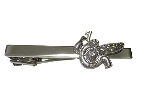 Kiola Designs Silver Toned Anatomical Pancreas Tie Clip