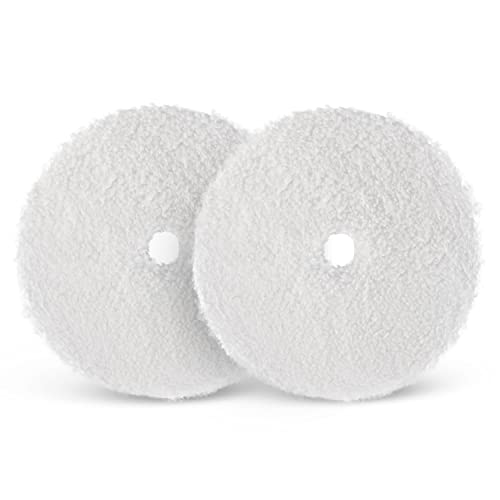 SPTA Polierpad aus Mikrofaser, 2tlg 150mm Schwämme Wolle Polierset Mikrofaser-Polierpad Set Applicator Pad, Mikrofaser-Auftragschwamm Polierschwamm für Poliermaschine Schleifmaschine -RPFS6X2