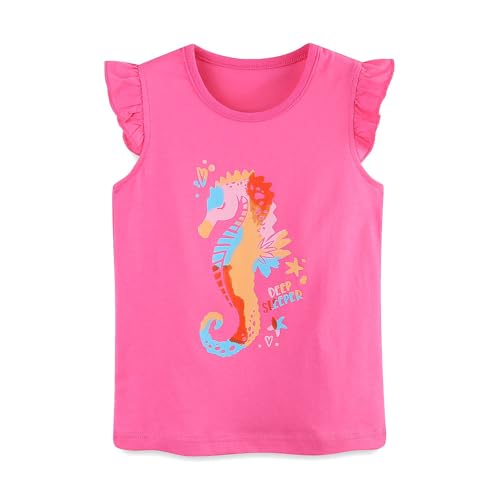 Image of Girls Shorts Set Outfits for Toddler Girls T-shirts Clothing Sets Kids Summer Graphic Cotton Tops Tees 3-7 Years