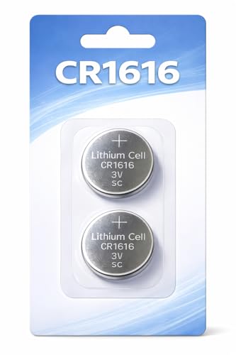 2x CR1616 3V Lithium Batteries – Long-Lasting Power for Car Key Fobs, Alarms, Remotes & Electronics