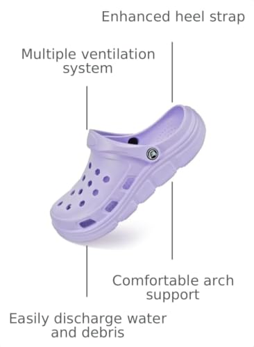 Image of PIMIO Garden Clogs for Women and Men,Slip On Work Shoes with Arch Support,Womens Mens Quick-Dry Water Shoes Casual Sandals,Comfortable Slippers