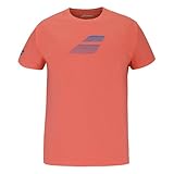 babolat vetements femme Le t-shirt combine du coton et du polyester recyclé, offrant confort et flexibilité, parfaits pour maintenir une liberté de mouvement illimitée.