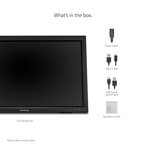 ViewSonic TD2223 22 Inch 1080p 10-Point Multi IR Touch Screen Monitor with Eye Care HDMI, VGA, DVI and USB Hub by ViewSonic - Image 7