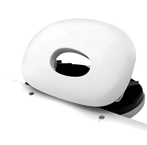2 Hole Punch, Portable Desktop Hole Punch 10 Sheet Capacity, Low Effort Handheld Paper Hole Puncher with NonSkid Base for Office Paper DIY Projects School Supplies,White