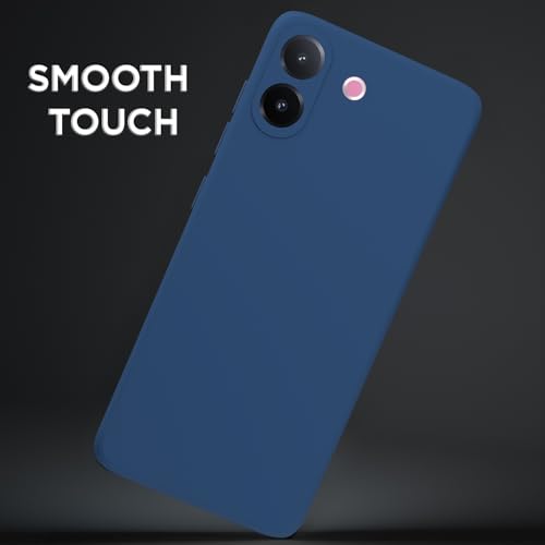 Image of Outlouders Back Cover for Vivo V60e 5G / Vivo V60 5G | Camera Protection | Durable Soft Matte Silicone Bumper Case (Blue)