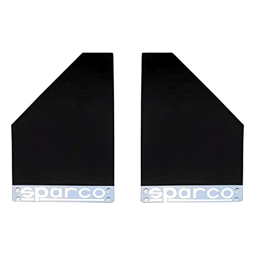 Image of Adroitz Black Sparco Racing Style Rubberized Car Mudflaps For Eeco (Set of 2)