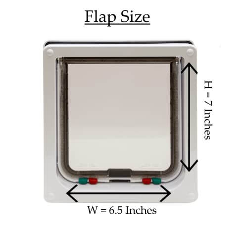 Bundle Of Cat Mate 4 Way Locking Large Cat/Small Dog Door And 2X Cat Mate 2 Inch Wall Liner/Tunnel Extenders #TOP6