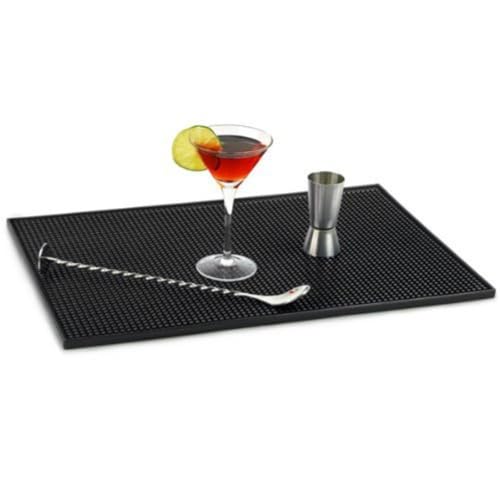 Service Bar Mat 12 x 18inch Black | bar@drinkstuff Rubber Drip Mat, Rubber Bar Mats, Drip Mat