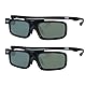 3D-Brille, 3D Active Shutterbrille Wiederaufladbare Brillen Geeignet für 3D DLP-Link Projektor 2 Stück