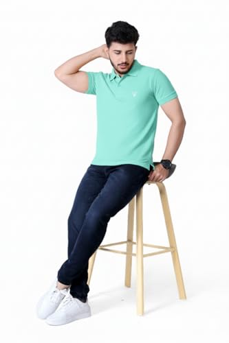 Image of Men's Premium Polo T-Shirt | Classic Collar | Smooth Finish | Half Sleeve Casual Wear (XS to 3XL)