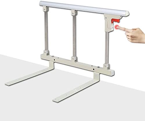 PONNYC Large Foldable Bed Rail, Bed Rail, Portable Side Metal Handle Bumper Safety Side Assist Handrails for Seniors Fall Protection Bed Barrier for Toddler Adults Home Hospital Use