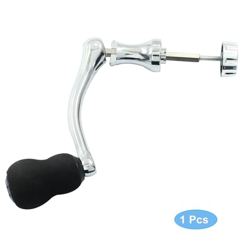 Zorveiio Fishing Spinning Reel Handle Replacement, Metal Fishing Reel Rotary Knob Power Handle, Middle Size Type 1000-4000
