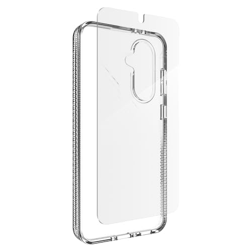 Zagg Luxe Bundle Samsung Galaxy A56 5G [6.7 In] Case, Tempered Glass, Wireless Charging, 10 Feet Drop Protection, Slim, Ripple Design, Clear - 4