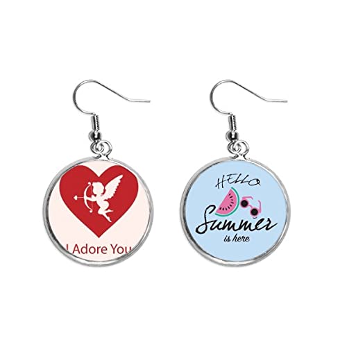 Pendientes de sandía Te Adoro Rojo el regalo ideal de San Valentín
