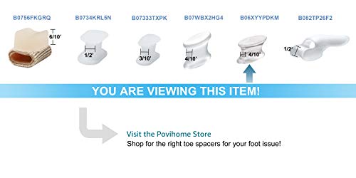 Povihome 10 Pack Gel Bunion Corrector And Toe Spacers Separators And Straightener Orthotics (4/10''Thick) For Sports Activities, For Men And Women Overlapping Toes, Bunion Pain Relief - Small Size #TOP6