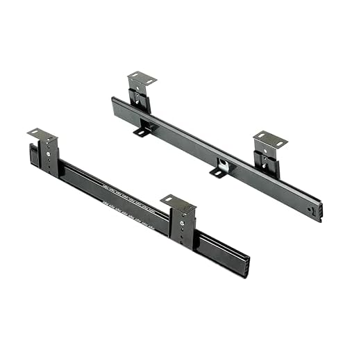 Emuca - Guías para bandeja portateclados extraible con rodamientos de bolas y regulables en altura