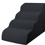 Dog Stairs for Small Dogs, High Density Foam Dog Steps, Extra Wide Non-Slip Pet Ramp for High Beds Or Couch, Soft Doggie Ladder for Dogs Injured, Older Pets, Small Cats