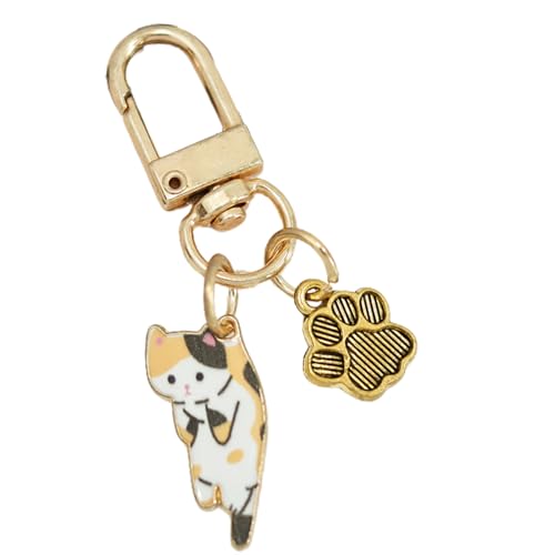 Cartoon cat keyring