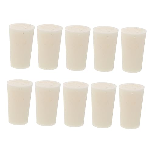 NAMOARLY Glass Test Tube Corks Silicone Stoppers 10pcs Sealing Plugs for Flask Bottles
