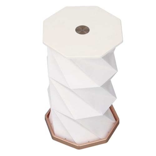 Dioche Lámpara de Mesita de Noche Plegable de Papel con Luz Nocturna - Luz Nocturna Regulable Continua con Control Táctil para Dormitorio y Sala de Estar - Diseño Recargable y Portátil