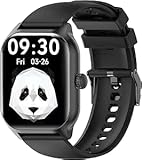 LAOYABB Smartwatch Damen Herren mit Telefonfunktion, 2.01' Zoll Touchscreen Fitnessuhr mit Pulsuhr Schlafmonitor Schrittzähler, IP68 Wasserdicht Sportuhr, Fitness Smart Watch für Android iOS