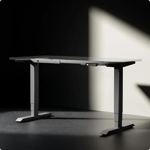Image of Desktronic Height Adjustable Standing Desk Frame - Ergonomic Sit Stand Desk Frame, Electric Dual Motors 353 lbs, USB & USB-C Charging, Wobble-Free, Touchscreen, 3 Memory Presets, Anti-Collision