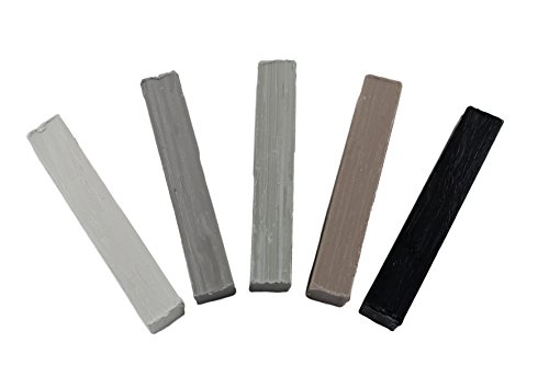 SN-TEC Weichwachs Sortiment für RAL-Töne, Grau (Set mit 5 Stangen)