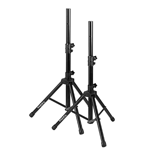 Ibiza   SS01B MINI   2 Soportes de Altavoz de Aluminio MAX 1.20m y 30kg   Maleta de Transporte incluida   Negro