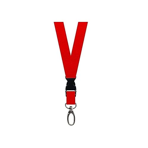 Superetool 155mm Neck Strap with Metal Safety Buckle - Red, 155 mm