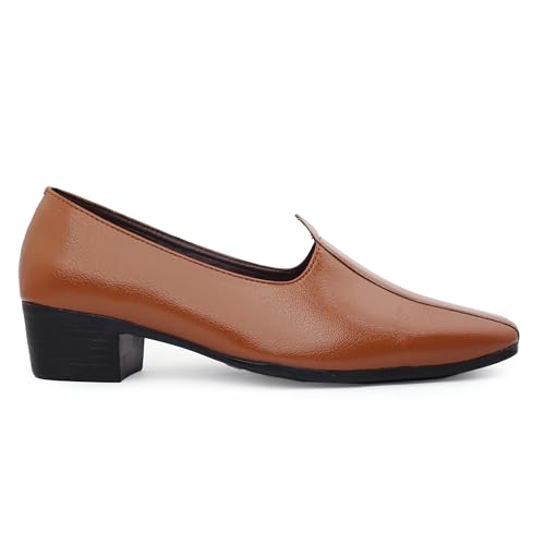 Men's 2 Inch Heel Height Increasing Traditional Slip-on Punjabi Jutti, Nagra - Image 2