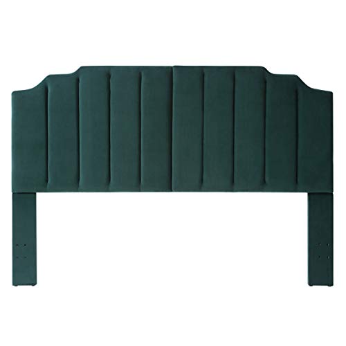 24Kf Velvet Upholstered Tufted King Headboard With Vertical Channel Design King/California King Headboard-Jade #TOP3
