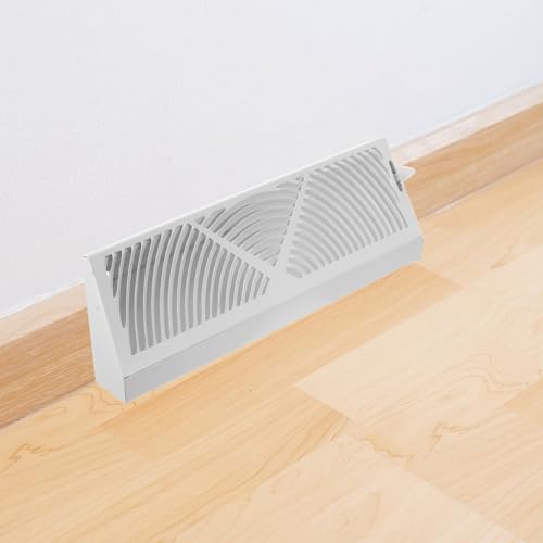 Bouche aération sol diffuseur air blanc avec cache de ventilation de sol métal robuste - 6