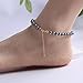 KEXIAO Fashionable Stone Anklet Stylish Ankle Bracelet Adjustable Feet Chain Leg Ankle Bracelet Terahertz Texture for Feet