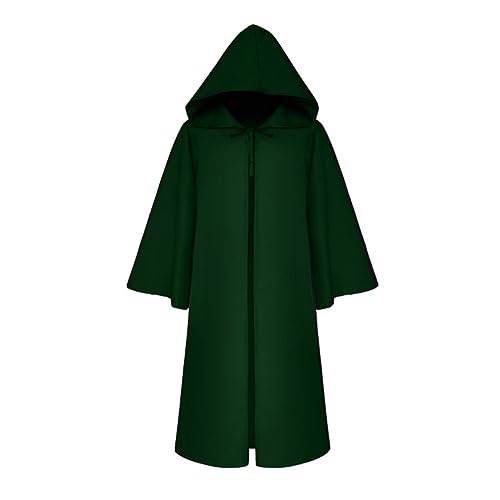 Child Medieval Full Length Cloak Cape Halloween Kids Witch Death Devil Role Pretend Robe