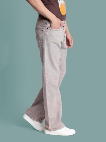 Image of BENE KLEED Men Bootcut Fit Tinted Jeans (BOMDT138BL52-666CJ-D117 Blue /Pink 34)