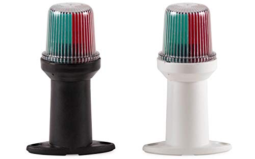 wellenshop Dreifarbenlaterne - Hecklaterne Steuerbordlaterne Backbordlaterne Navigationslicht Positionslicht Positionsleuchte Farbe Schwarz