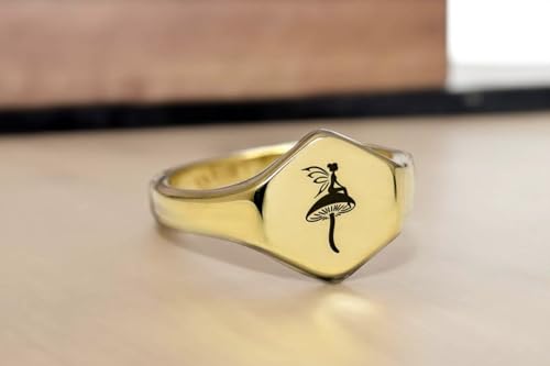 Bague féerique hexagonale comme bijou cadeau vintage idéal en argent 925 - 2